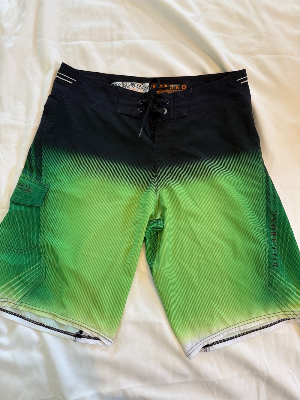 Billabong Men’s Black to Green Gradient Boardshorts